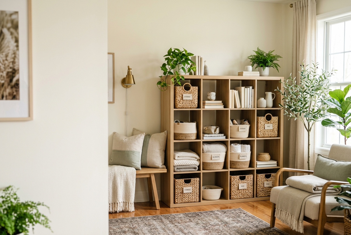 Organized living room hero